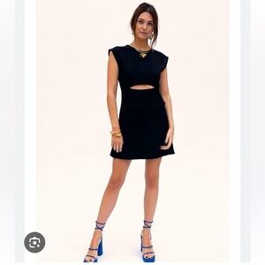 Zara Black Mini Dress with Cutout